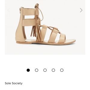 SOLE Society Nude Gladiator Sandals Size 11